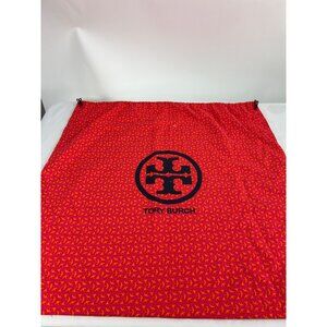 Tory Burch XL Drawstring Dust Bag With Geometric Print Logo Design 22" X 23"